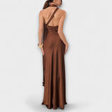 Satininen Chic Maxi Mekko