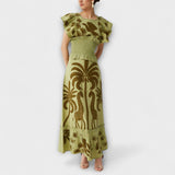 Tyylikäs palmupuu mekko