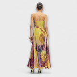 Vibrantti Ikat-kuvioinen maxi-mekko