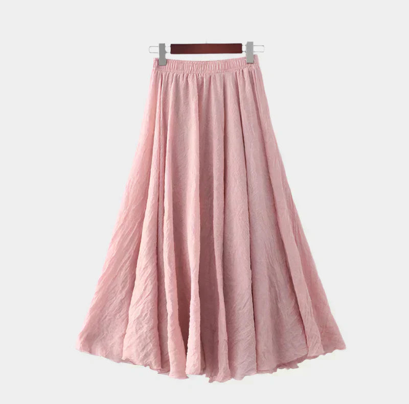 Kristýna Elegantti Pitkä Hame Korkealla Vyötäröllä