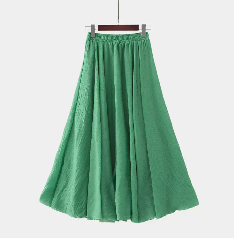 Kristýna Elegantti Pitkä Hame Korkealla Vyötäröllä