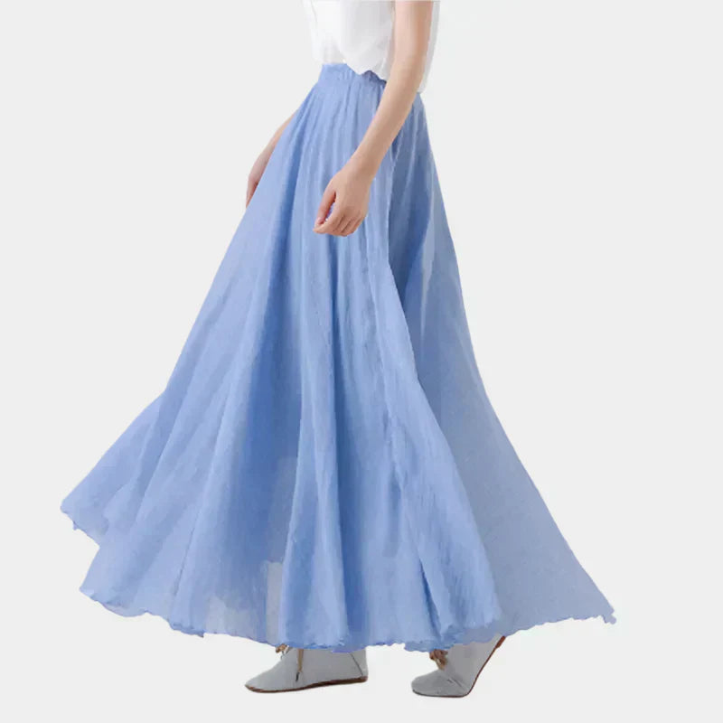 Kristýna Elegantti Pitkä Hame Korkealla Vyötäröllä