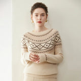 Norvale Alpine cashmere Jacquard-pullover
