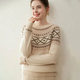Norvale Alpine cashmere Jacquard-pullover