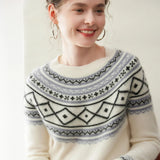 Norvale Alpine cashmere Jacquard-pullover