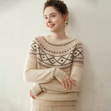 Norvale Alpine cashmere Jacquard-pullover