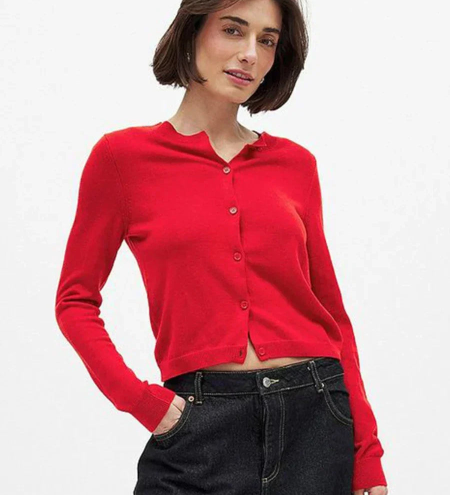 Napillinen neulecardigan Camille
