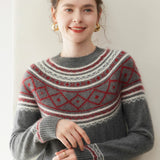 Norvale Alpine cashmere Jacquard-pullover