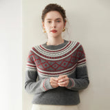 Norvale Alpine cashmere Jacquard-pullover