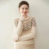 Norvale Alpine cashmere Jacquard-pullover