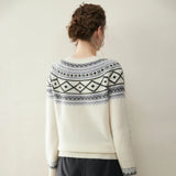Norvale Alpine cashmere Jacquard-pullover