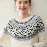 Norvale Alpine cashmere Jacquard-pullover