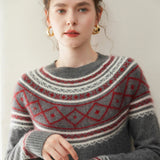 Norvale Alpine cashmere Jacquard-pullover