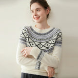 Norvale Alpine cashmere Jacquard-pullover
