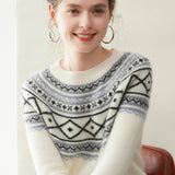 Norvale Alpine cashmere Jacquard-pullover