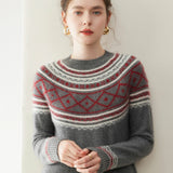 Norvale Alpine cashmere Jacquard-pullover