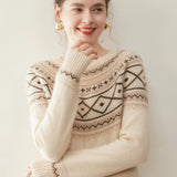 Norvale Alpine cashmere Jacquard-pullover