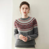 Norvale Alpine cashmere Jacquard-pullover