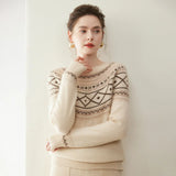 Norvale Alpine cashmere Jacquard-pullover