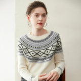 Norvale Alpine cashmere Jacquard-pullover