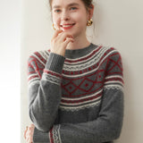 Norvale Alpine cashmere Jacquard-pullover