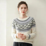 Norvale Alpine cashmere Jacquard-pullover