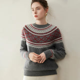 Norvale Alpine cashmere Jacquard-pullover