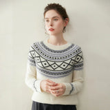 Norvale Alpine cashmere Jacquard-pullover