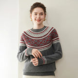 Norvale Alpine cashmere Jacquard-pullover
