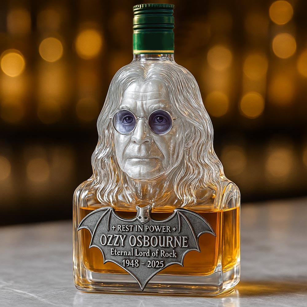 Eternisoitu lasissa — viskikannu Ozzy Osbournen kunniaksi