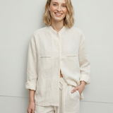 Pellavapaita Madeline-kauluksella