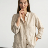Pellavapaita Madeline-kauluksella