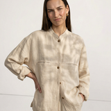 Pellavapaita Madeline-kauluksella