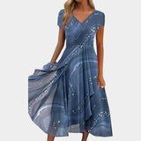 Tereza – Elegantti midi-mekko V-dekolteella
